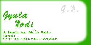 gyula modi business card